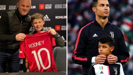 Os filhos de Wayne Rooney e de Cristiano Ronaldo vão ser colegas de equipa na academia do Manchester United