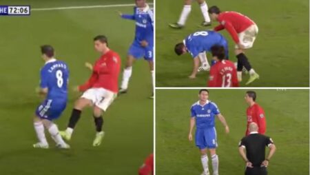 O momento em que Frank Lampard mostrou um desportivismo incrível ao impedir um cartão vermelho de ser mostrado ao então adversário Cristiano Ronaldo