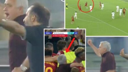 José Mourinho recria famosa celebração do FC Porto vs Manchester United depois de vitória dramática da Roma