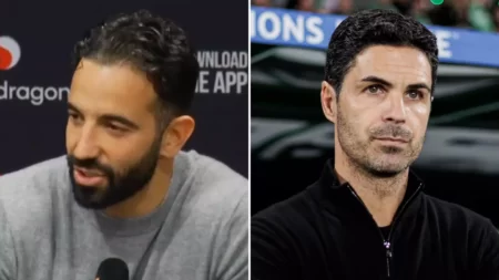 Ruben Amorim sugere diferença de pressão entre Manchester United e Arsenal